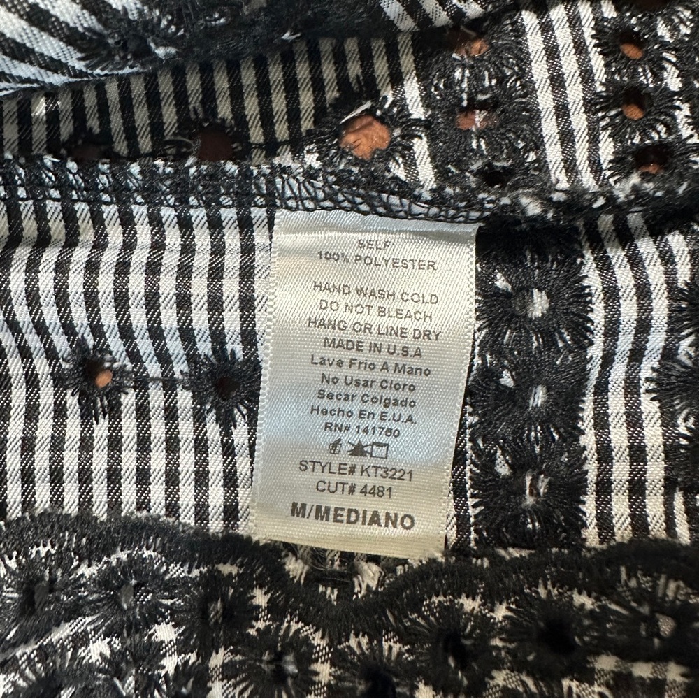 Orange Creek Gingham Ruffle Lace Detail Top - Picture 4 of 6
